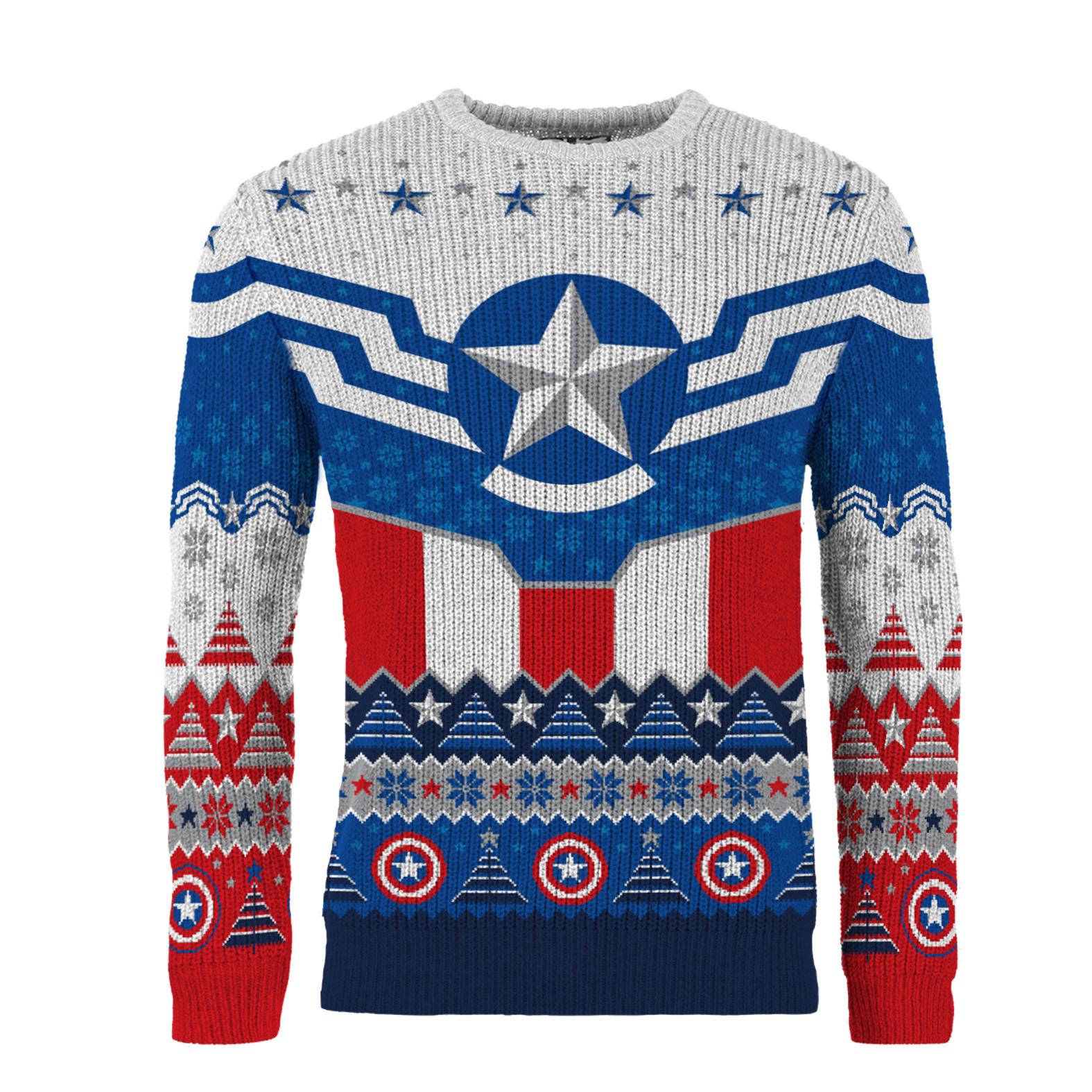 Sam Wilson Captain America Christmas Jumper - Auswahl: L