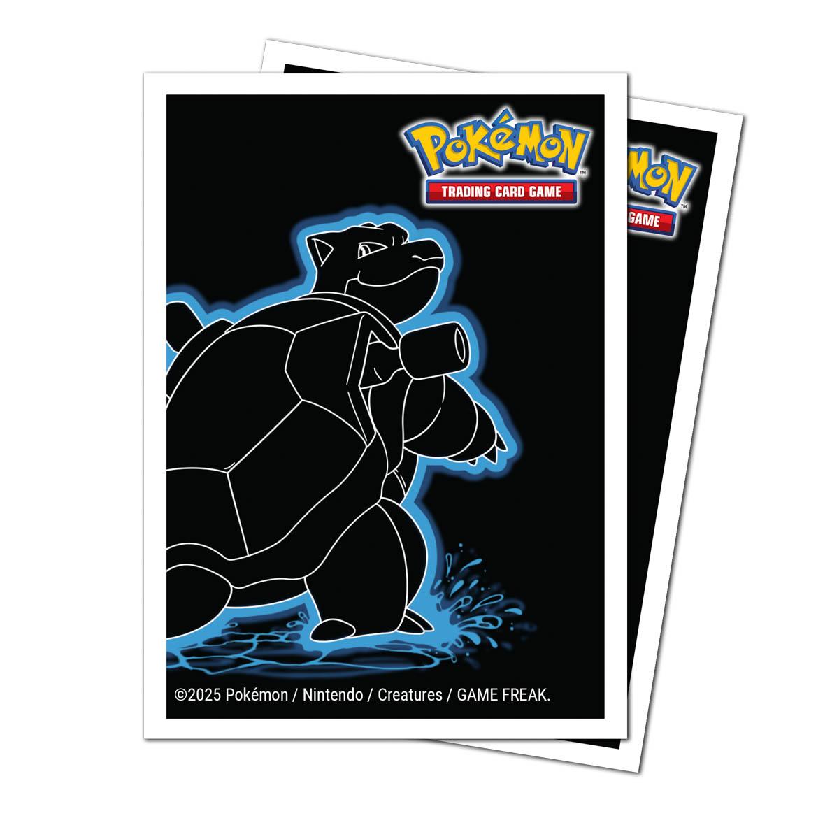 Ultra Pro - Neon Kanto 105ct APEX Deck Protector® Sleeves Blastoise for Pokémon