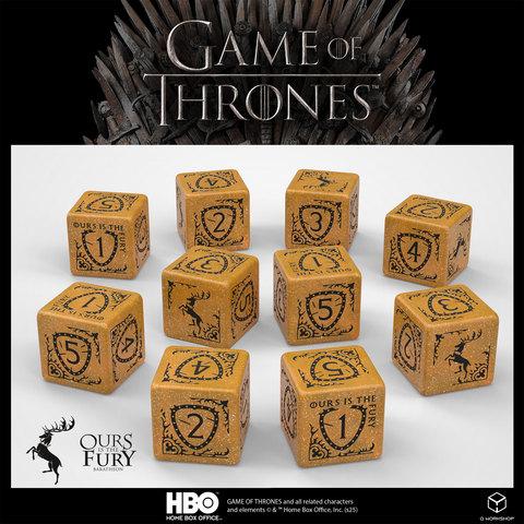 Game of Thrones. Baratheon 10xD6 Dice Set.